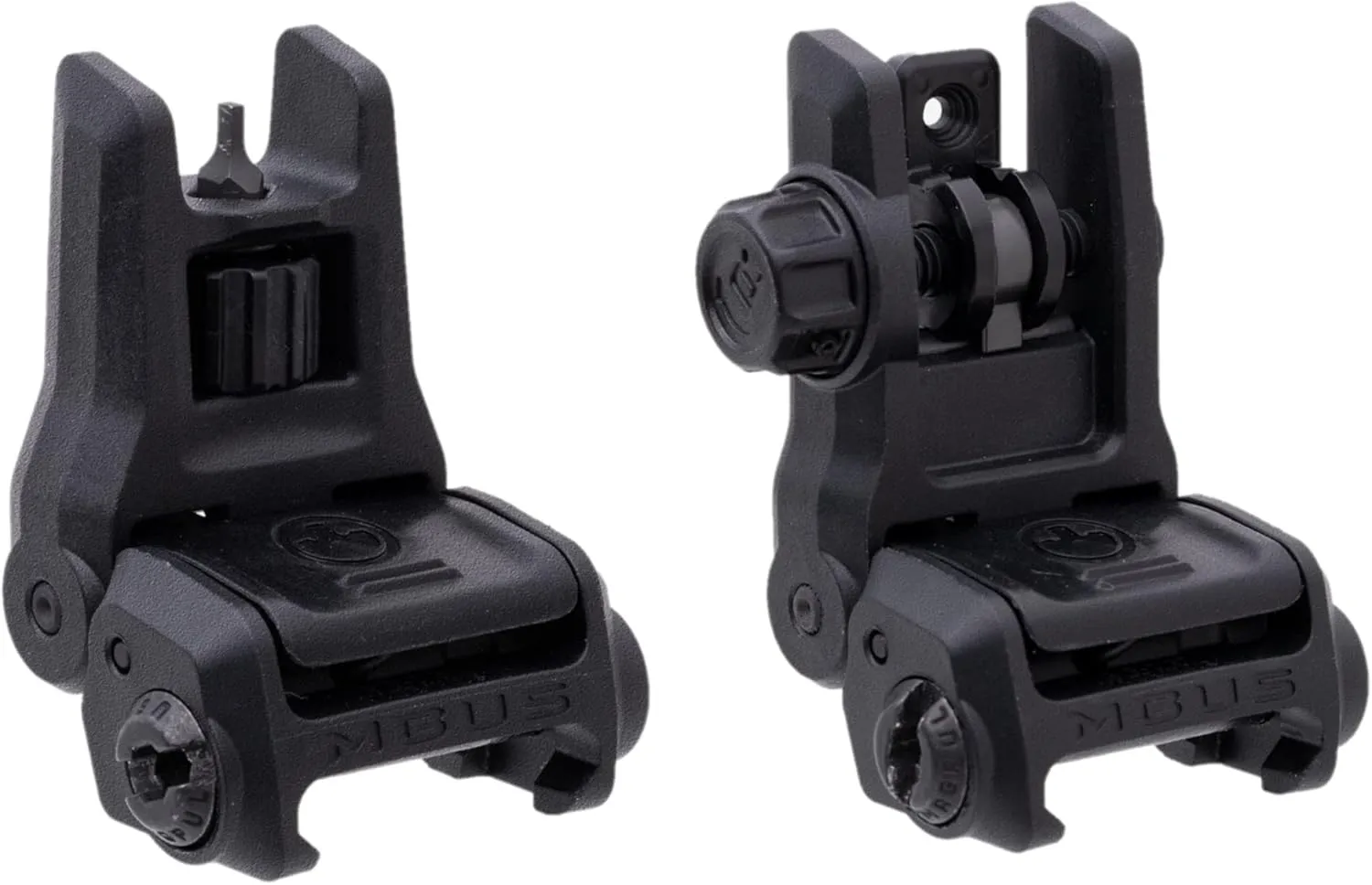 Magpul MBUS 3 Front & Rear Sight Set Fits Picatinny Rail, Black, MAG1166-MAG1167