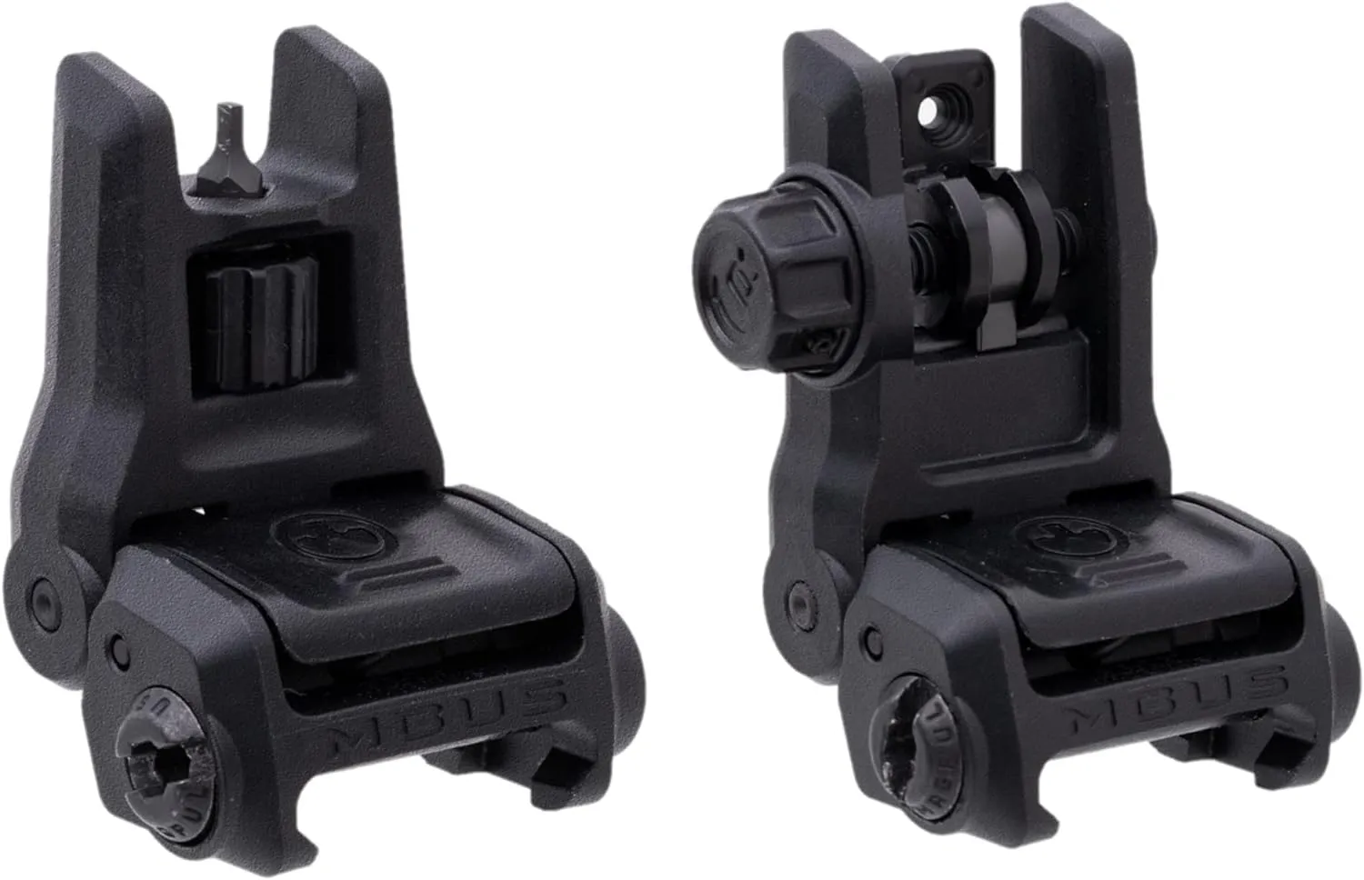 Magpul MBUS 3 Front & Rear Sight Set Fits Picatinny Rail, Black, MAG1166-MAG1167