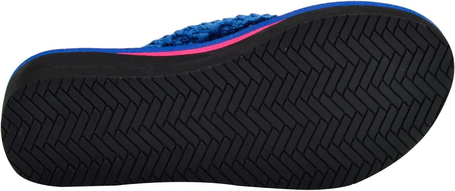 MALIDA Womens Wedge Arch Support Flip Flops Cushion Soft Rubber Midsole Platform Thong Sandals with Rubber Sole