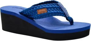 MALIDA Womens Wedge Arch Support Flip Flops Cushion Soft Rubber Midsole Platform Thong Sandals with Rubber Sole