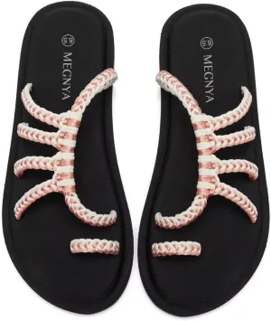 MEGNYA Yoga Mat Flip Flops for Women, Comfortable Foam Walking Sandals, Flexible and Lightweight Slippers for Beach/Holiday/Poolside/Outdoor Activities