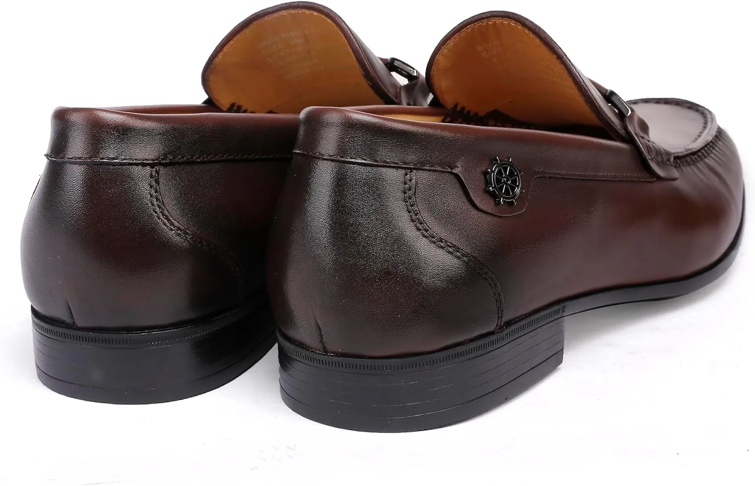 Mens Buckle Dress Shoes Loafers Classic Leather Business Dress Loafer Formal Slip On Penny Loafer Shoes