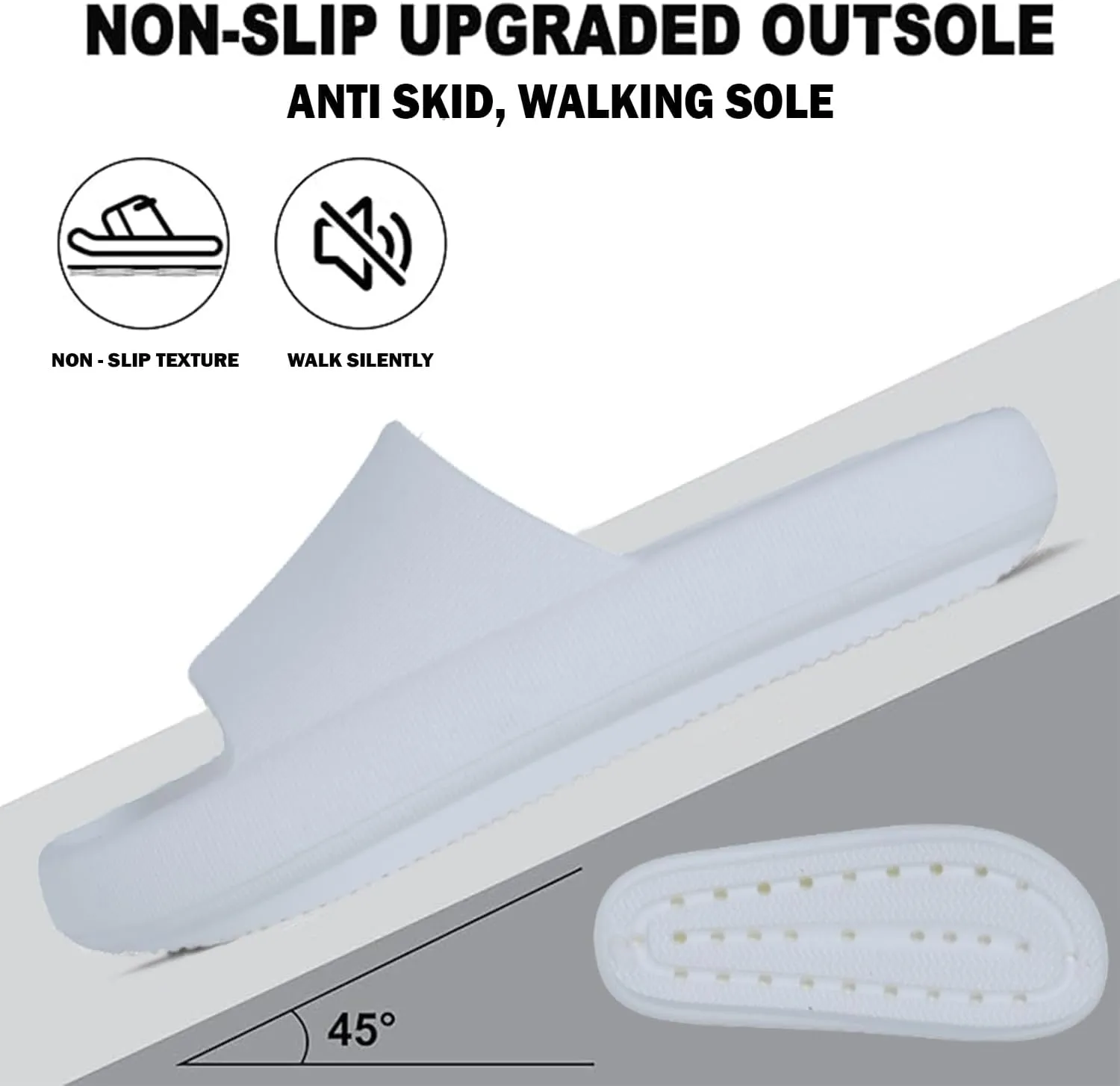 Men's Classic Ultra Soft Sliders/Slippers with Cushion FootBed for Adult | Comfortable & Light Weight | Stylish & Anti-Skid | Waterproof & Everyday Flip Flops for Gents/Boys D-504