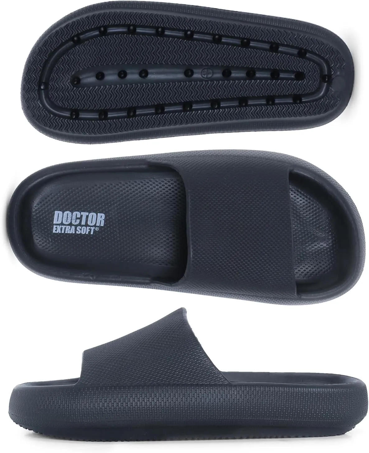 Men's Classic Ultra Soft Sliders/Slippers with Cushion FootBed for Adult | Comfortable & Light Weight | Stylish & Anti-Skid | Waterproof & Everyday Flip Flops for Gents/Boys D-504