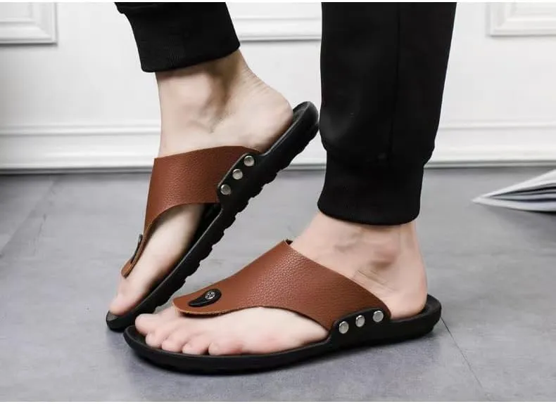 Men's Comfort Thong Sandals, EVA Flip Flops, Available in White, Brown, Black