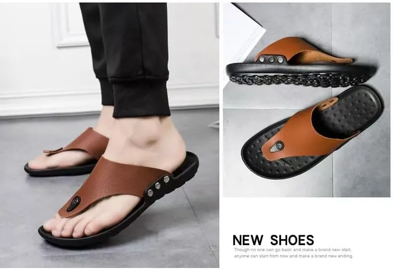 Men's Comfort Thong Sandals, EVA Flip Flops, Available in White, Brown, Black