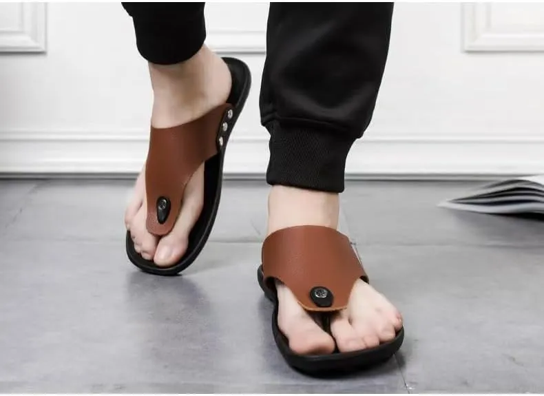 Men's Comfort Thong Sandals, EVA Flip Flops, Available in White, Brown, Black