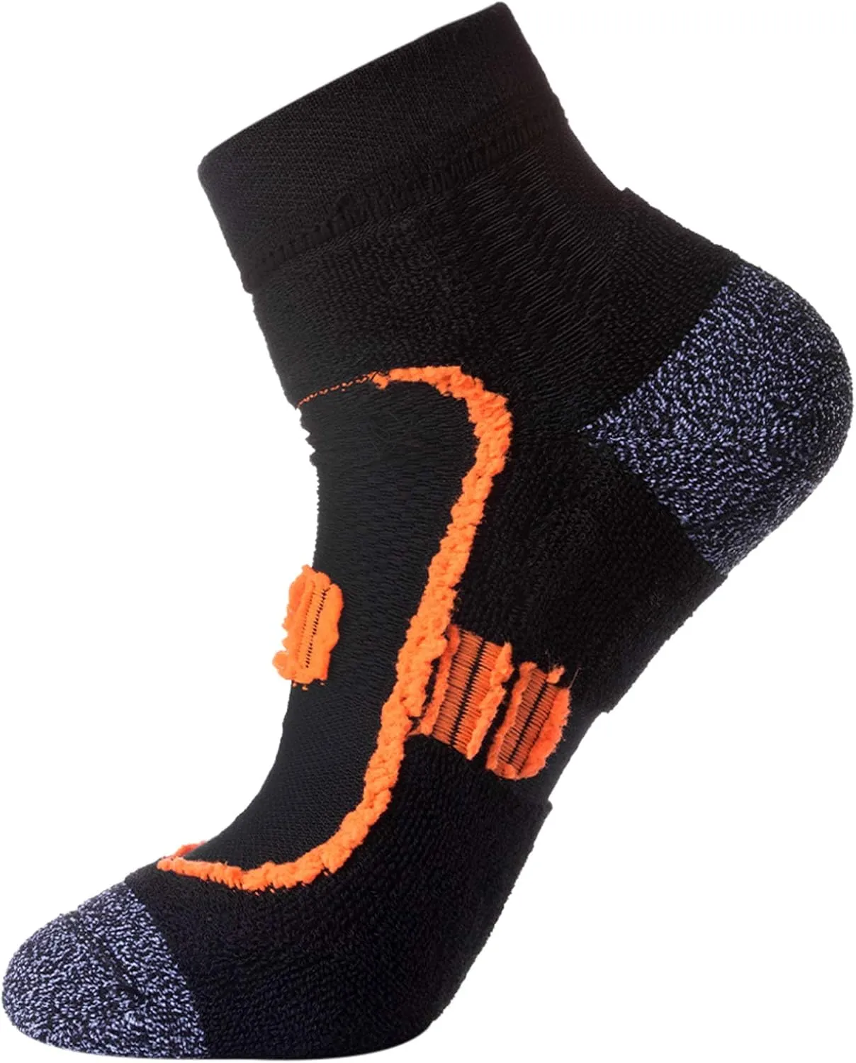 Men's Cushioned Anti Odor Blister Proof Quarter Crew Low Cut Compression Running Trekking Socks