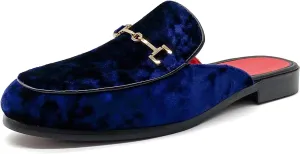 Men's Dress Mule Slippers Suede Slip-On Loafers Velvet Backless Sandals Size 7-13