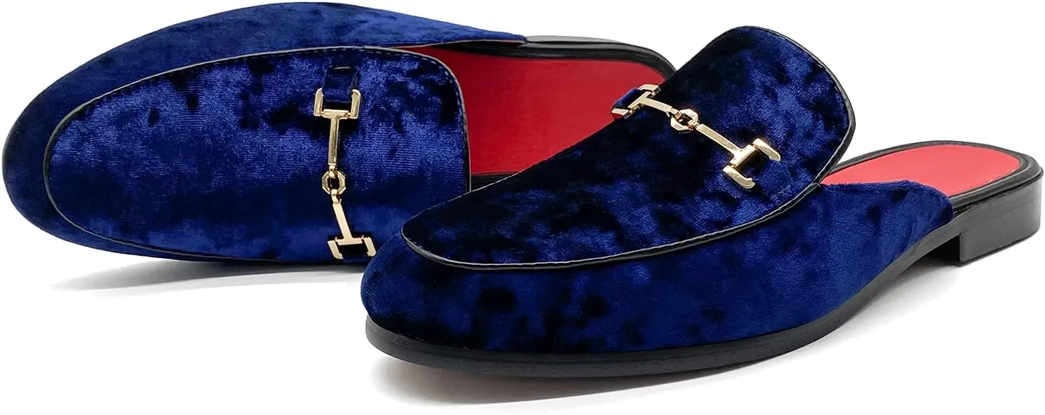 Men's Dress Mule Slippers Suede Slip-On Loafers Velvet Backless Sandals Size 7-13