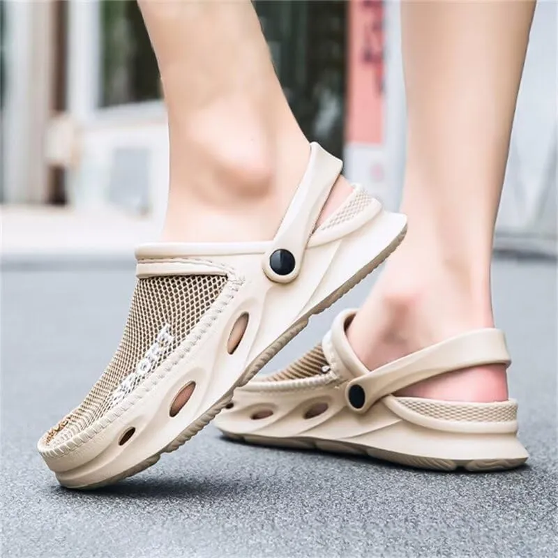 Men's Soft Breathable Mesh Summer Slippers for Outdoor Walking Beach