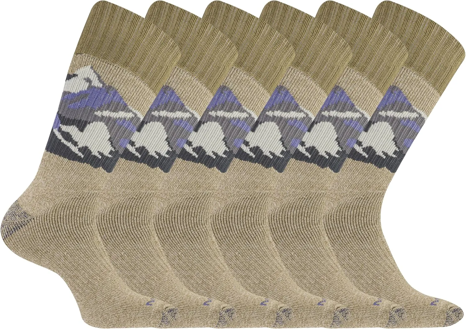 Merrell unisex-adult Brushed Cushion Thermal Crew Socks Cushioned Soft Inner Layer
