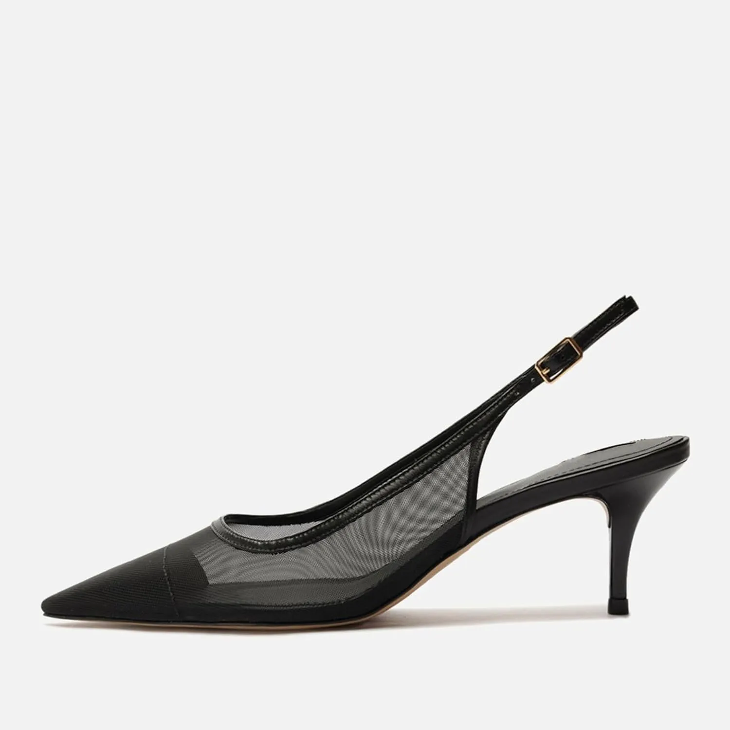 Mesh Kitten Heels for Women Slingback Design with Pointed Toe Breathable and Stylish Elegant Low Heel for Comfort and Sophistication