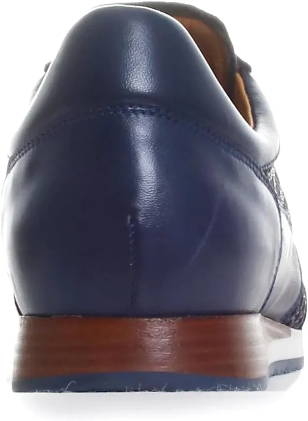 Mezlan - Maxim - Men's Luxury Dress Sneaker - Embossed Suede & Smooth Calfskin - Handcrafted in Spain