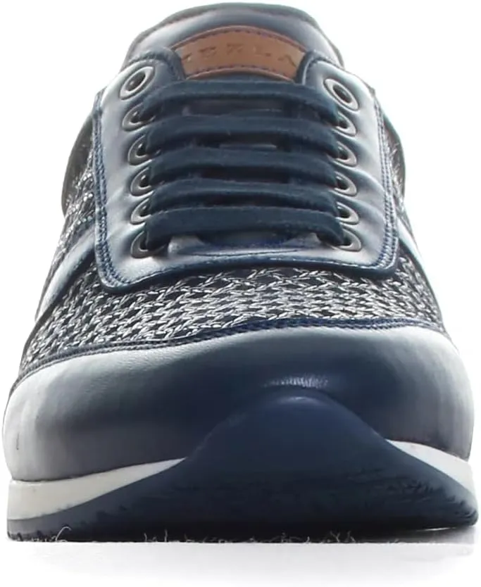 Mezlan - Maxim - Men's Luxury Dress Sneaker - Embossed Suede & Smooth Calfskin - Handcrafted in Spain
