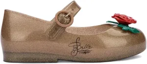 mini melissa Girl's Sweet Love   Disney Princess Mary Jane Jelly Flat for Toddlers & Babies - Jelly Shoes for Little Girls with Adjustable Strap & Side Buckle