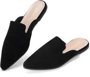 Mules for Women Flats Pointed Toe Slip On Slides Loafer Shoes