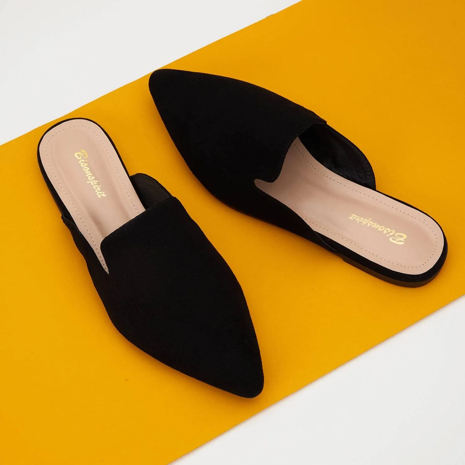Mules for Women Flats Pointed Toe Slip On Slides Loafer Shoes