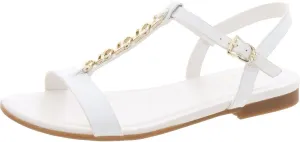 Naturalizer Womens Teach Chain-link Detail Flat Sandal