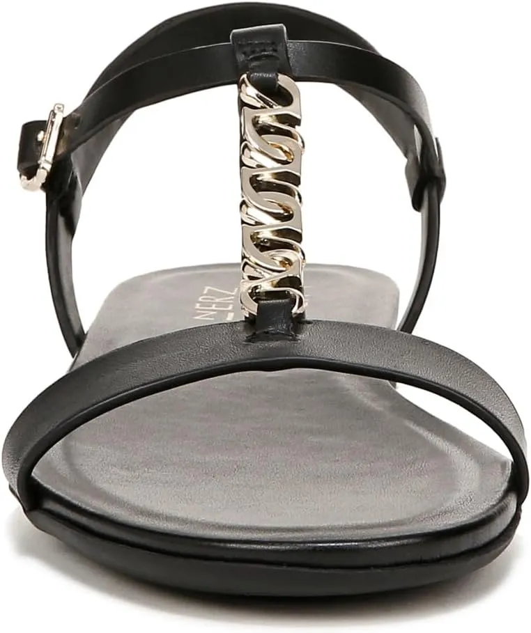 Naturalizer Womens Teach Chain-link Detail Flat Sandal
