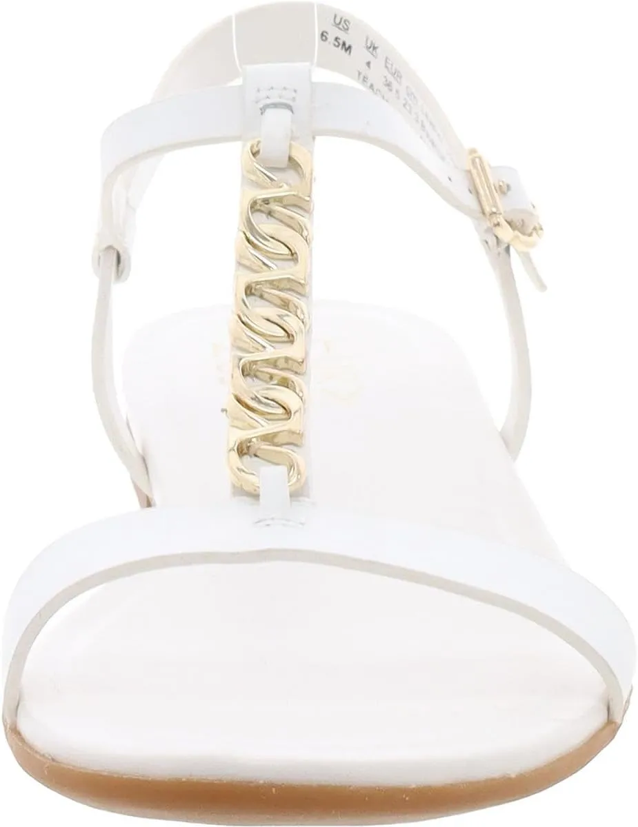 Naturalizer Womens Teach Chain-link Detail Flat Sandal