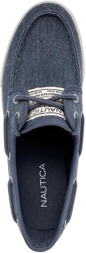 Nautica Men's Casual Boat Shoes, Moc-Toe Loafers with Cushioned Insole, Deck Fashion Sneaker