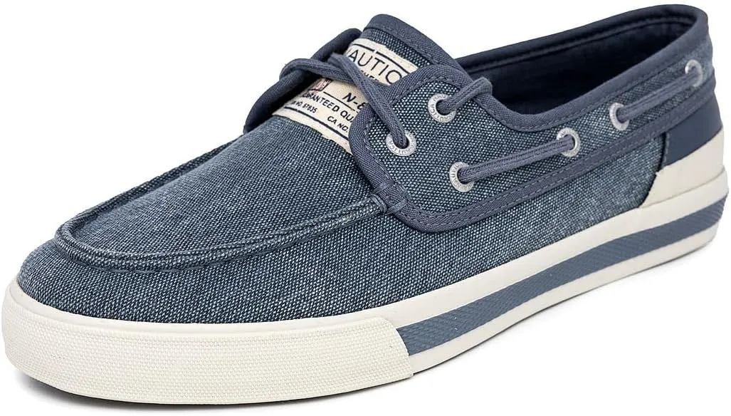Nautica Men's Casual Boat Shoes, Moc-Toe Loafers with Cushioned Insole, Deck Fashion Sneaker