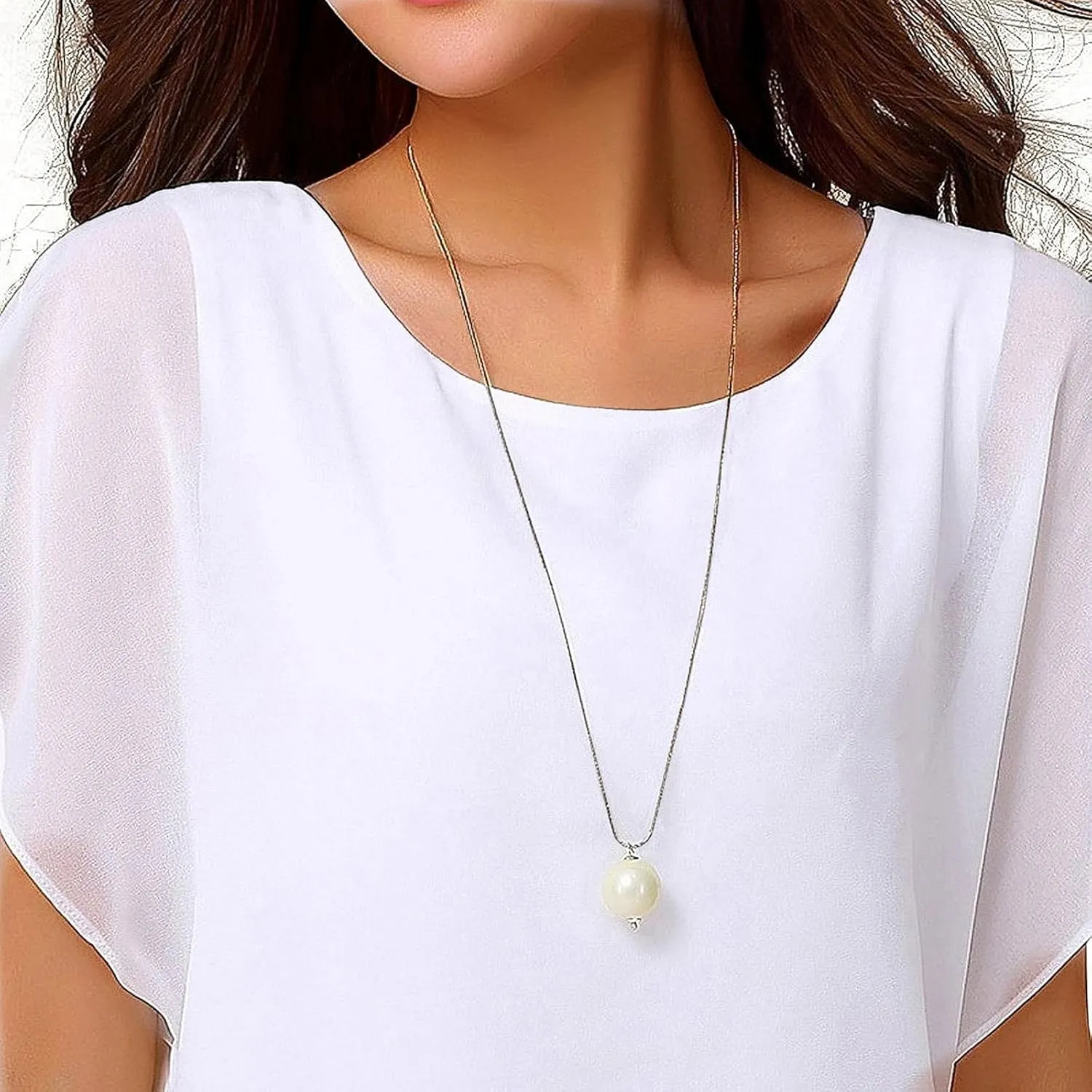 Neineiwu Women's Summer Loose Casual Short Sleeve Chiffon Top T-Shirt Blouse