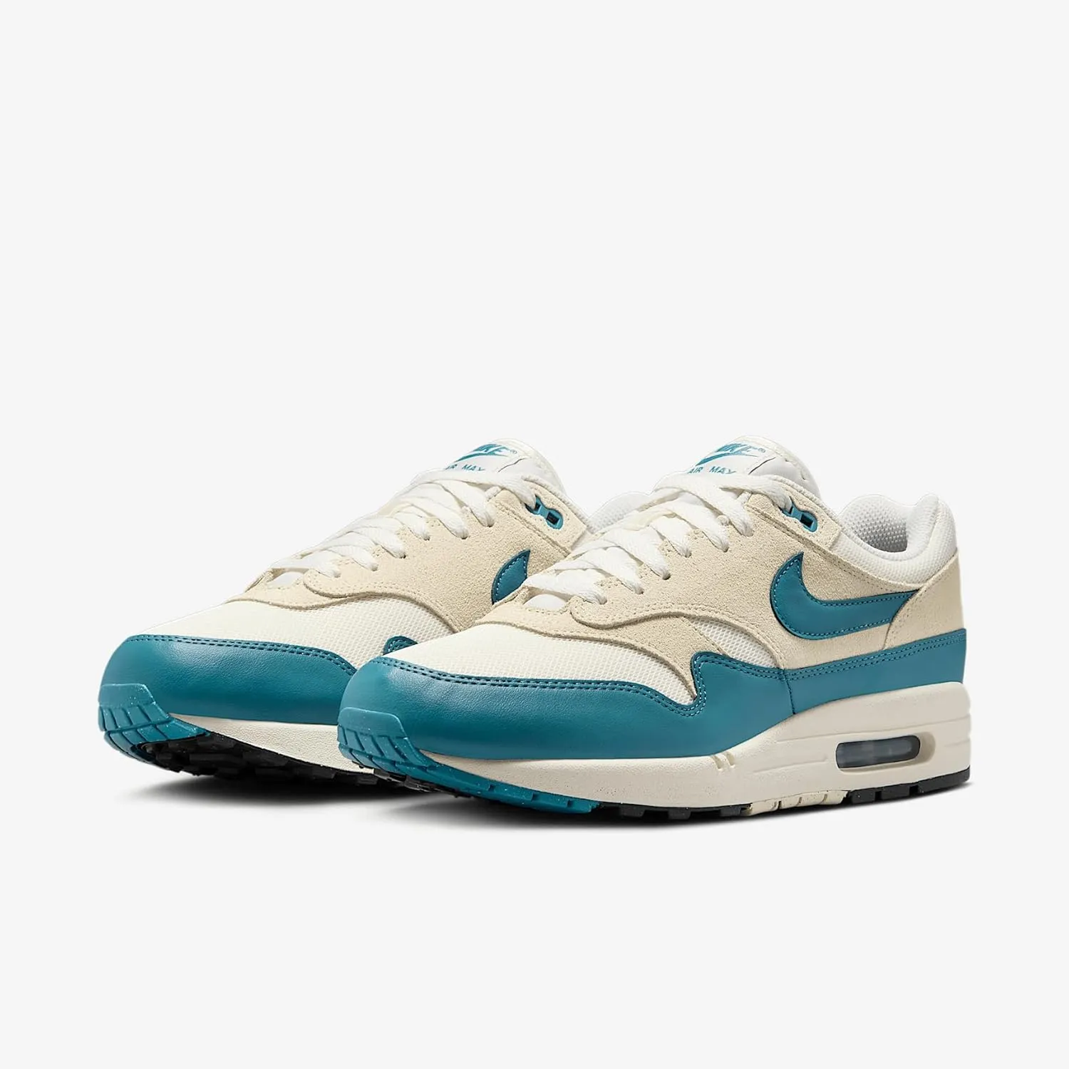 Nike Air Max 1 Essential Men's Shoes (FZ5808-011, Soft Pearl/Light Khaki/Black/Smokey Blue)