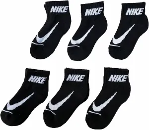 Nike Little Boy Cushioned Ankle Socks 6 Pack (B(BN0508-023)/W, 5-7 (Kids 10C-3Y))