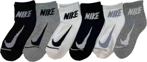 Nike Little Boy Cushioned Quarter Socks 6 Pack