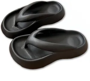 Non-Slip Cloud Flip Flops for Men Women Thick and Lightweight Bottom Beach Slides Pillow Soft Slides Sandals Cushion Beach Flip Flops EVA Comfy Bath Spa Walking Sandals