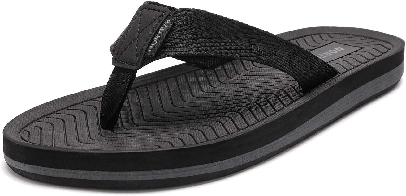 NORTIV 8 Men's Flip Flops Thong Sandals Comfortable Light Weight Beach Shoes REVIVA