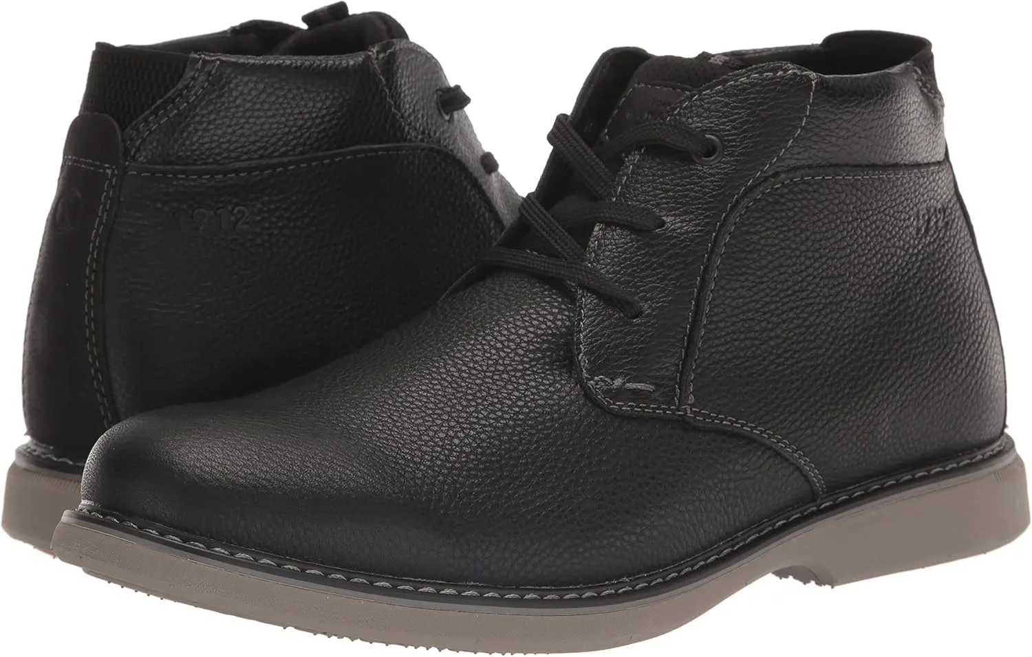 Nunn Bush Men's Otto Plain Toe Chukka Lightweight Leather Suede Water Resistant Boot