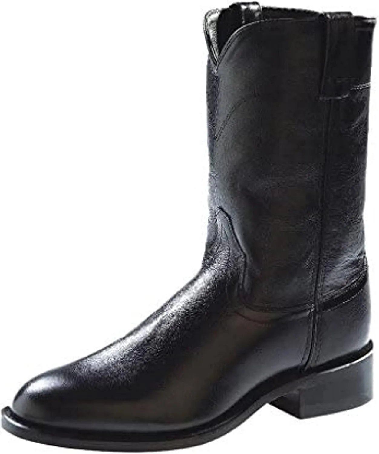 Old West Men's Corona Calf Leather Roper Toe Joseph Pull-on Cowboy Boots Western