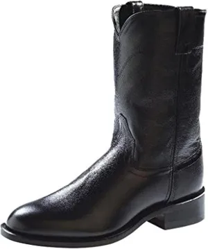 Old West Men's Corona Calf Leather Roper Toe Joseph Pull-on Cowboy Boots Western
