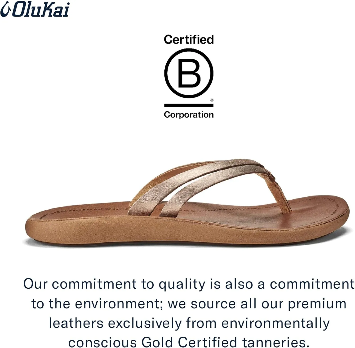 OLUKAI Kapehe Luana Women's Beach Sandal, Soft & Comfortable Full-Grain Leather, Casual & Modern Style