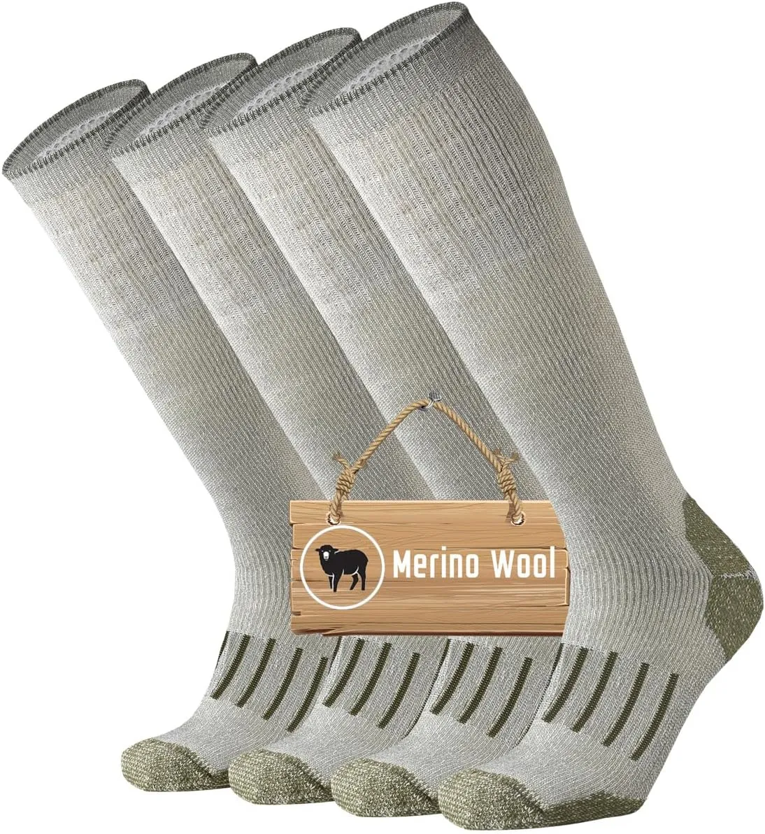 ONKE Knee High Socks Cushioned Moisture Wicking for Mens Over the Calf OTC Steel Toe Western Work Boot Thermal Hiking Hunting