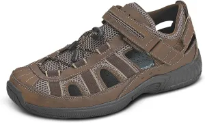 Orthofeet Men's Orthopedic Brown Leather Clearwater Sandals, Size 9