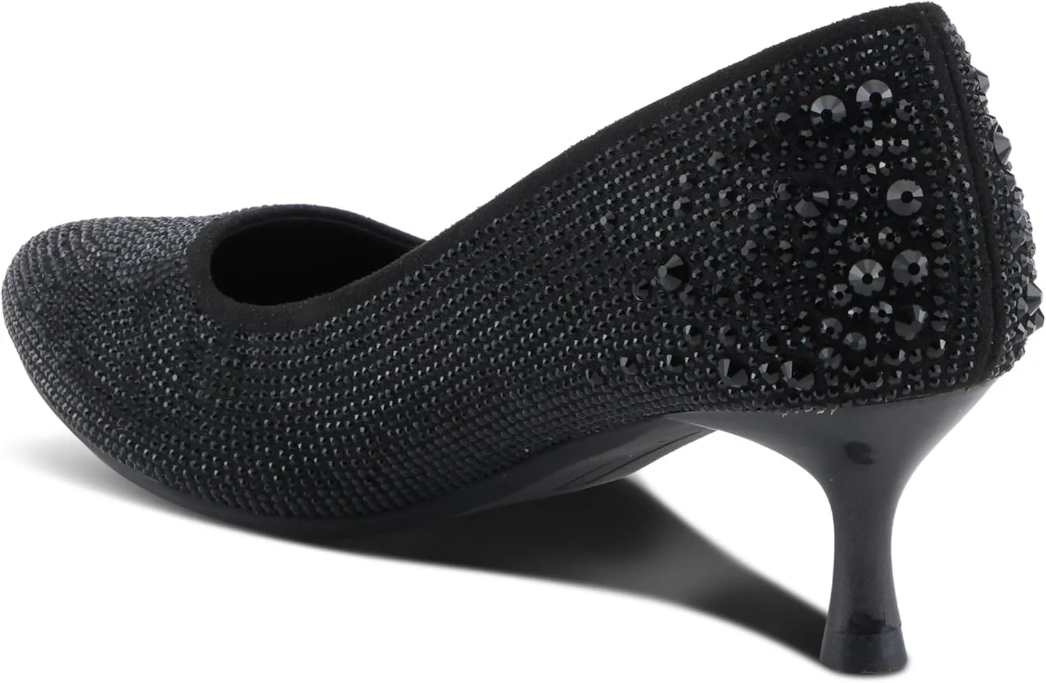 PATRIZIA Women's Tyanna Kitten Heel Pumps with Delicate Crystals, Pointed Toe, and Comfortable Fit