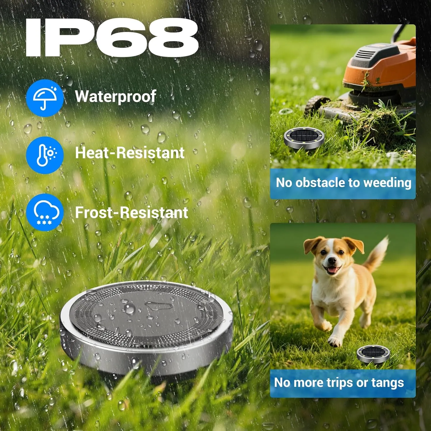 Peasur Mini Solar Ground Lights Outdoor, 12 Pack Flat Solar Powered Disc Lights, IP68 Waterproof, Anti-Rust, Landscape Lighting for Pathway Garden Yard Lawn Walkway Landscape Driveway, Cool White