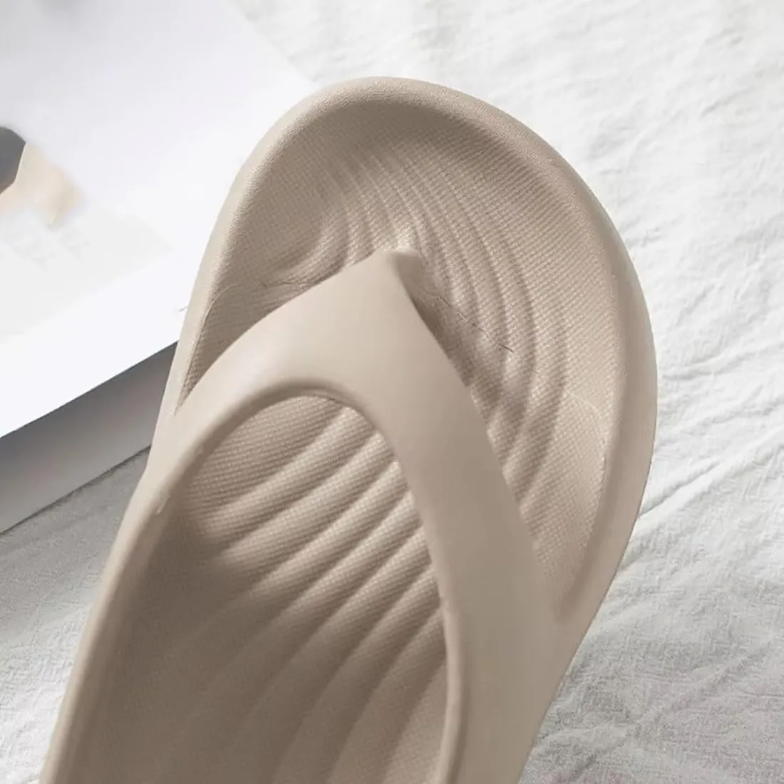Pillow Arch Support Flip Flops, Women's Men Summer EVA Clip Toe Platform Flip Flops Beach Casual Slip-On Slippers