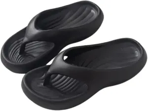 Pillow Arch Support Flip Flops, Women's Men Summer EVA Clip Toe Platform Flip Flops Beach Casual Slip-On Slippers