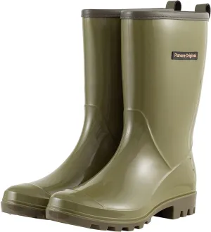 planone Mid Calf Waterproof Rain Boots For Women Anti-Slipping Garden Shoes Comfortable Insoles Stylish Light Rain Shoes Outdoor Work Shoes