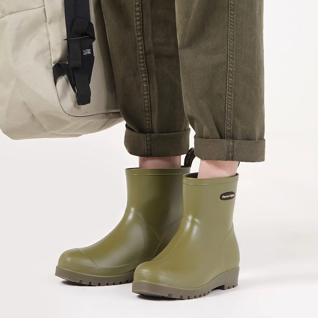 planone Short Rain Boots Women Fashion Waterproof Chelsea Boots for Women Matte Outdoor Garden Shoes Ankle Muck Boots for Ladies Non Slip Work Shoes Rubber Boots with Premium Comfort Insole