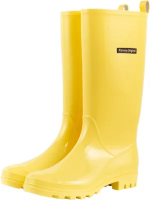 planone Tall Rain Boots Women Fashion Waterproof Boots for Women Light Outdoor Garden Shoes Muck Boots for Ladies Non Slip Work Shoes Rubber Boots with Premium Comfort Insole