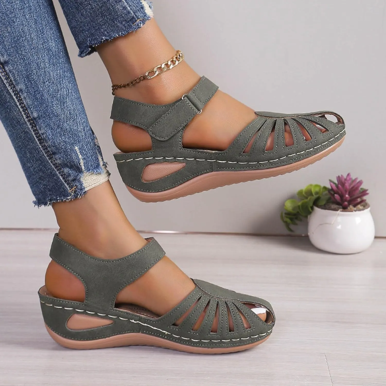 Platform Sandals for Women Barefoot Sandals Women Summer Platform Comfortable Low Wedges Womens Sandal