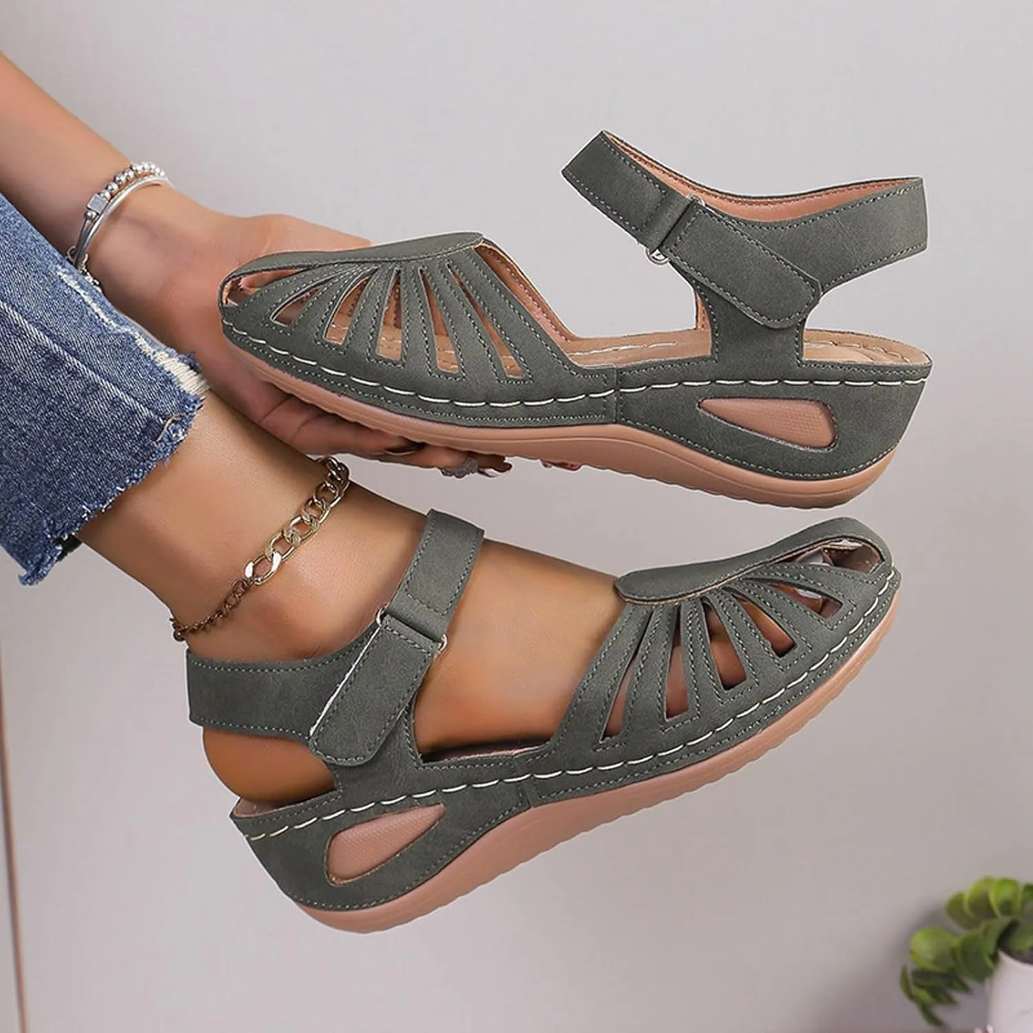 Platform Sandals for Women Barefoot Sandals Women Summer Platform Comfortable Low Wedges Womens Sandal
