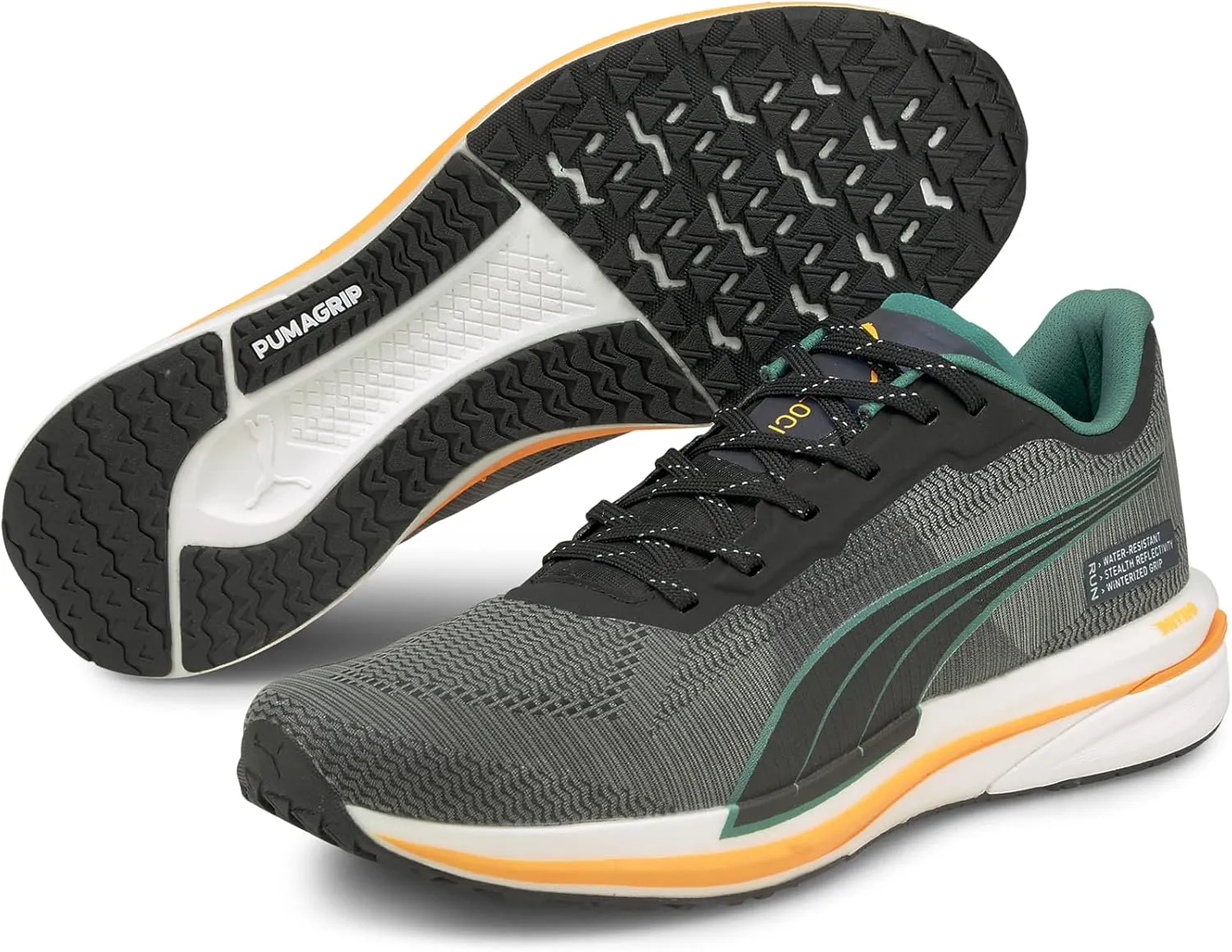 PUMA Velocity Nitro WTR Puma Black/Parasailing/Orange Glow 11 D (M)