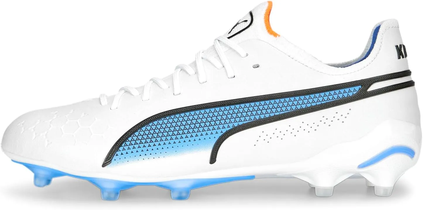 PUMA Womens King Ultimate Firm Ground/Ag Soccer Cleats Cleated, Firm Ground, Turf - White - Size 8.5 M